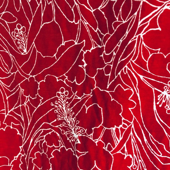 New York & Company Floral Dress Size  Medium Red White floral - Picture 5 of 5